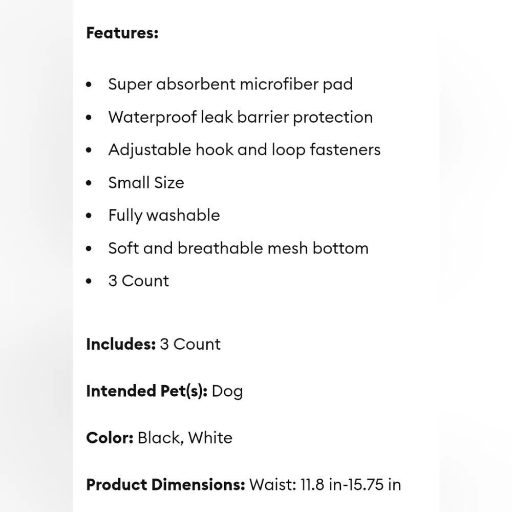Top Paw Reusable Male Wraps - 3 Count